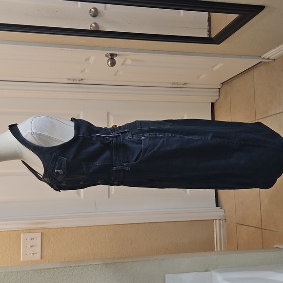 Universal Thread Black Denim Halter Dress Size 6 NWT - Picture 10 of 14